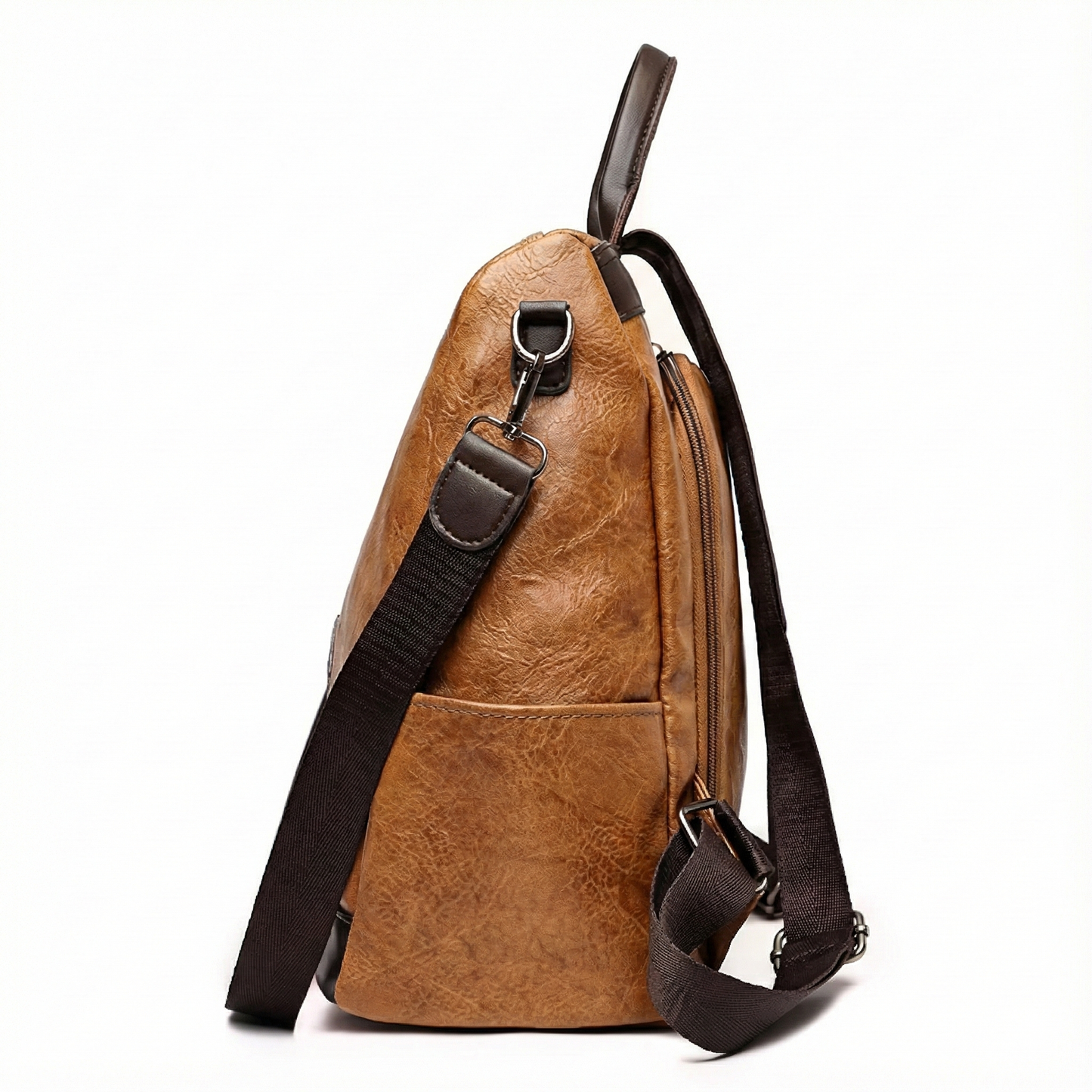 Leather Backpack for Women – Stylish Brown
