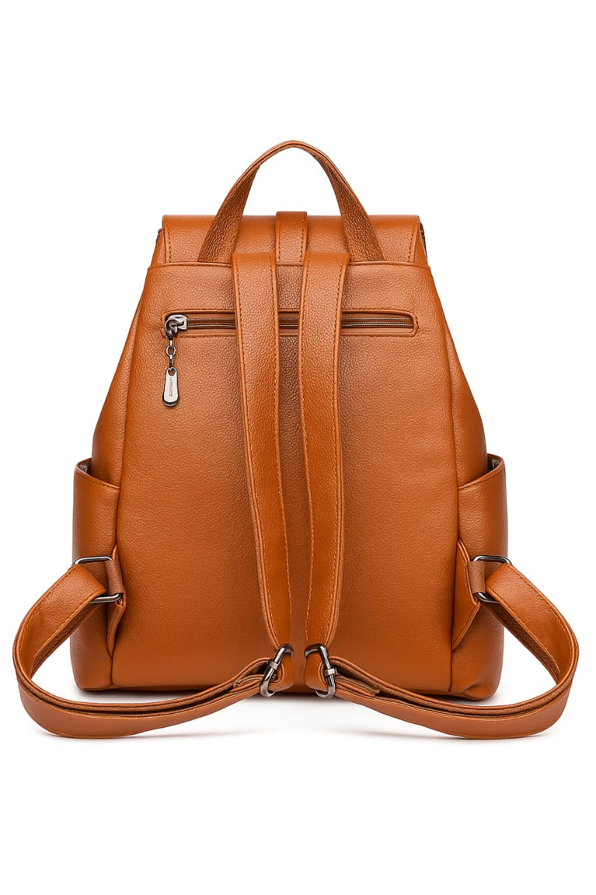 Brown Leather Backpack For Girls