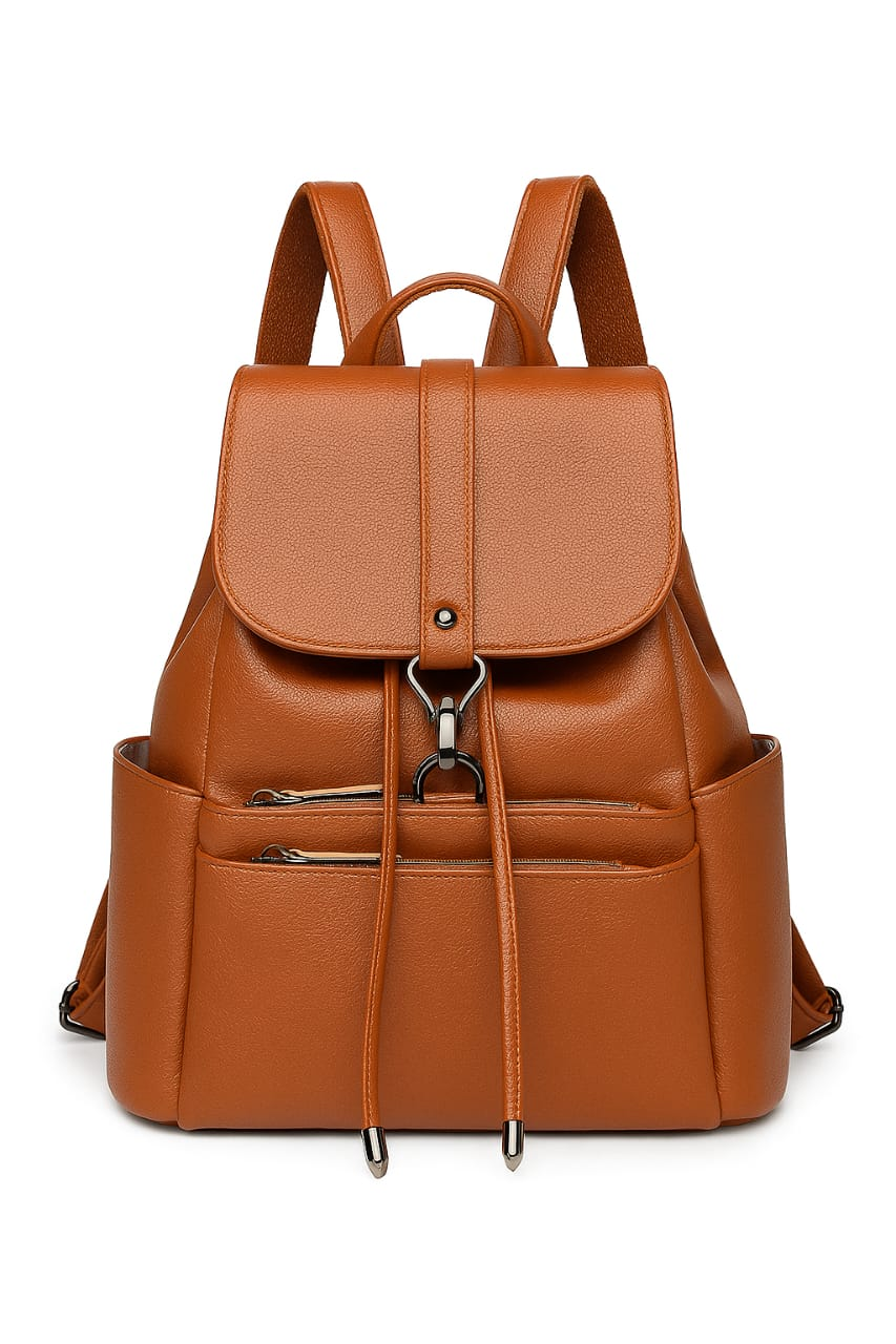 Brown Leather Backpack For Girls
