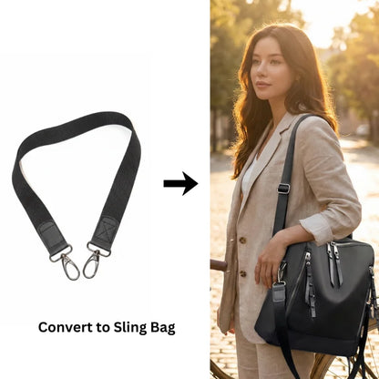 Classy Black Backpack for Women