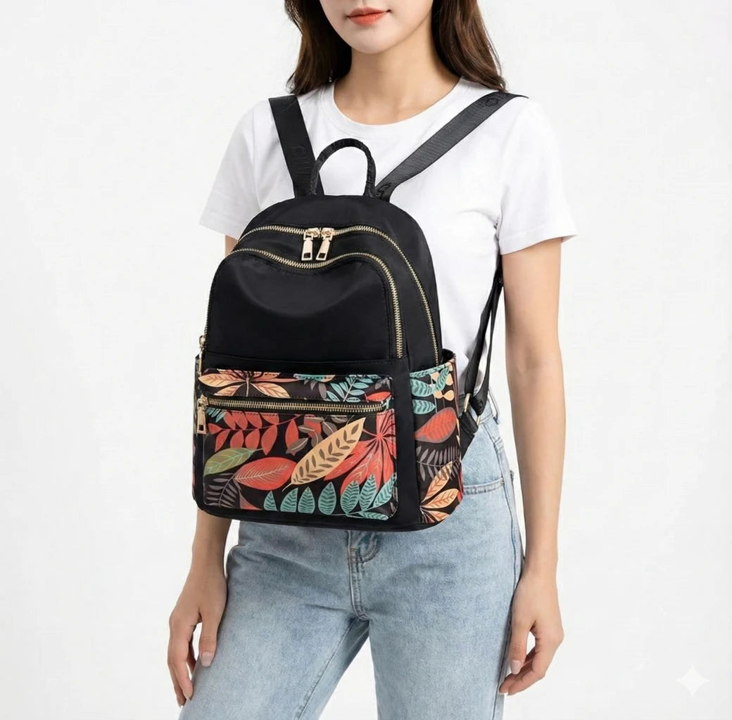 Floral Printed Backpack